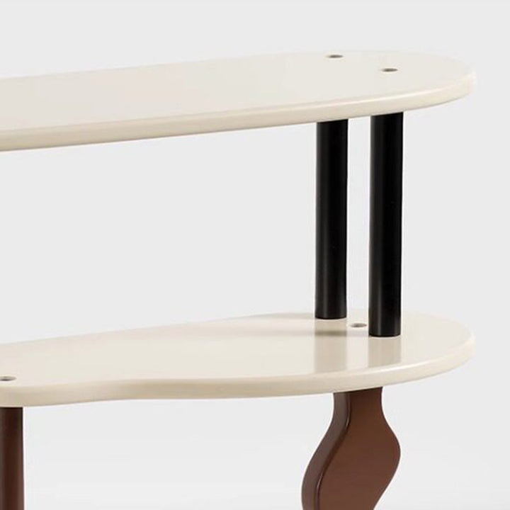Contemporary Nordic MDF Acrylic Desktop Storage Shelf 3-Tier For Living Room &amp; Entryway
