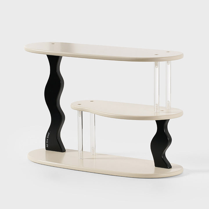 Contemporary Nordic MDF Acrylic Desktop Storage Shelf 3-Tier For Living Room &amp; Entryway