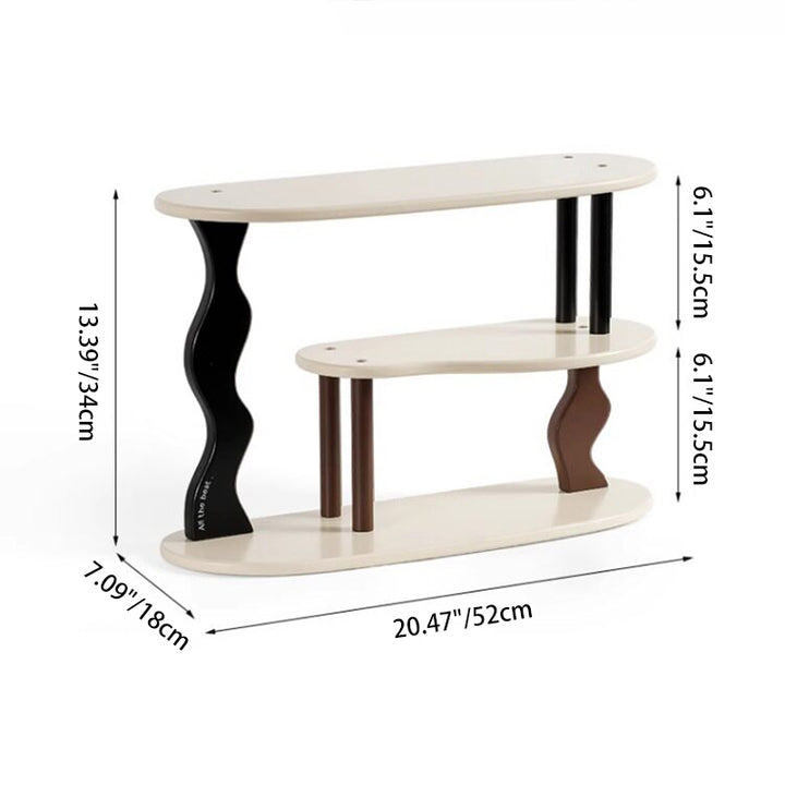 Contemporary Nordic MDF Acrylic Desktop Storage Shelf 3-Tier For Living Room &amp; Entryway
