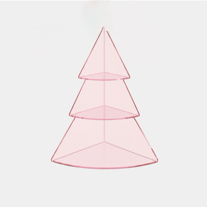 Contemporary Creative Acrylic Christmas Tree-shaped Desktop Storage Shelf 3-Tier Perfume &amp; Cosmetics Display Shelf For Bedroom &amp; Living Room