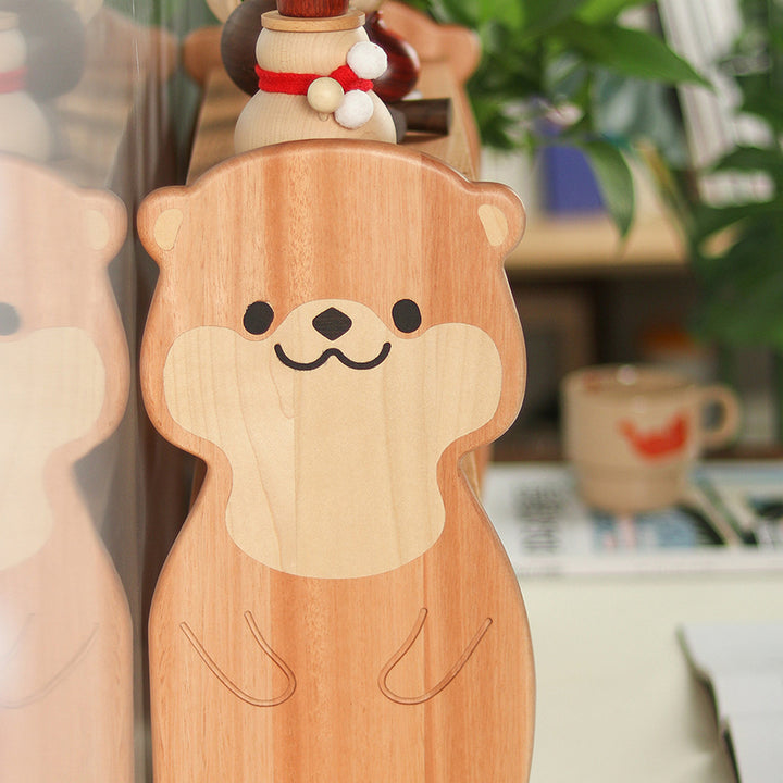 Moderne kreative rechteckige Desktop-Aufbewahrungsablage in Otter-Form aus Rosenholz und Ahorn, 2-stöckig, für Wohnzimmer &amp; Eingangsbereich 