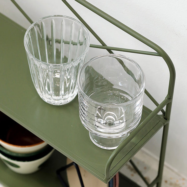 Modern Minimalist Iron Rectangular Desktop Storage Shelf 2-Tier For Living Room &amp; Entryway