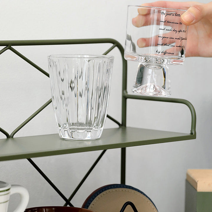 Modern Minimalist Iron Rectangular Desktop Storage Shelf 2-Tier For Living Room &amp; Entryway