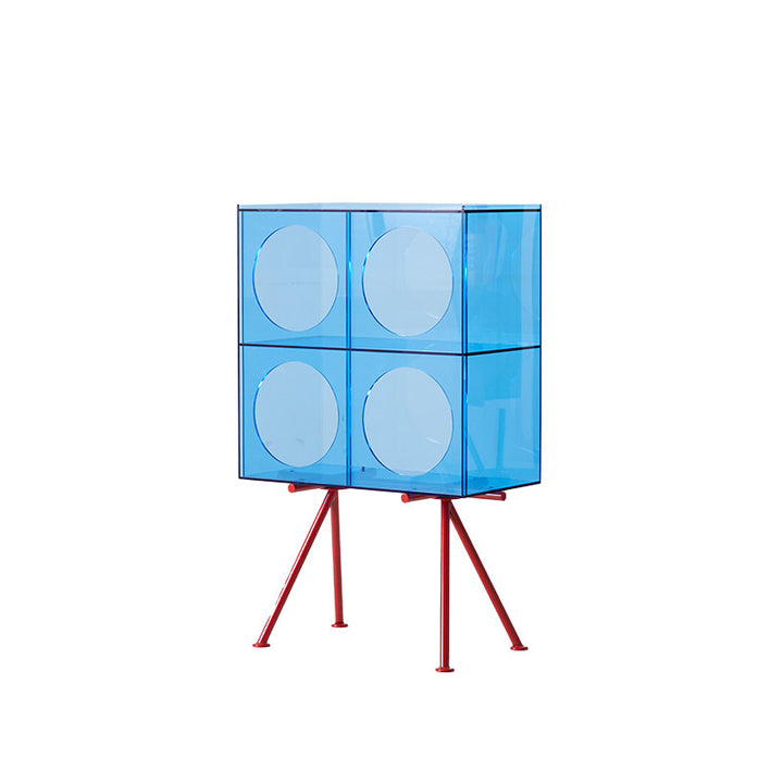 Modernes minimalistisches rechteckiges 3-stufiges Präsentationsregal aus Acryl und Carbonstahl für das Wohnzimmer 