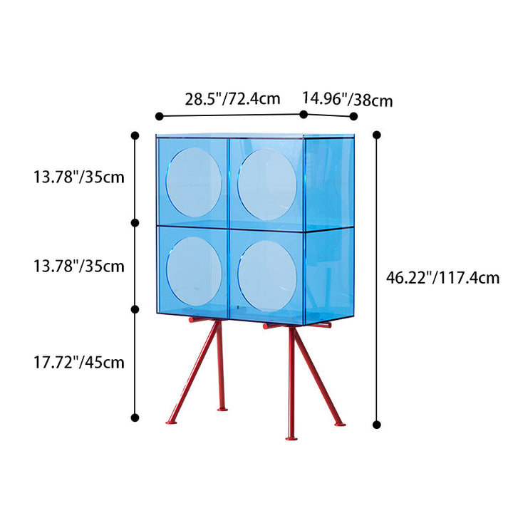 Modernes minimalistisches rechteckiges 3-stufiges Präsentationsregal aus Acryl und Carbonstahl für das Wohnzimmer 
