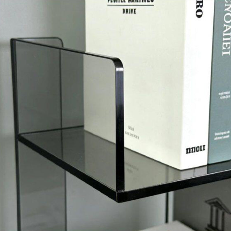 Modern Minimalist Acrylic Rectangular Bookshelf 3-Tier Storage Shelf For Home Office
