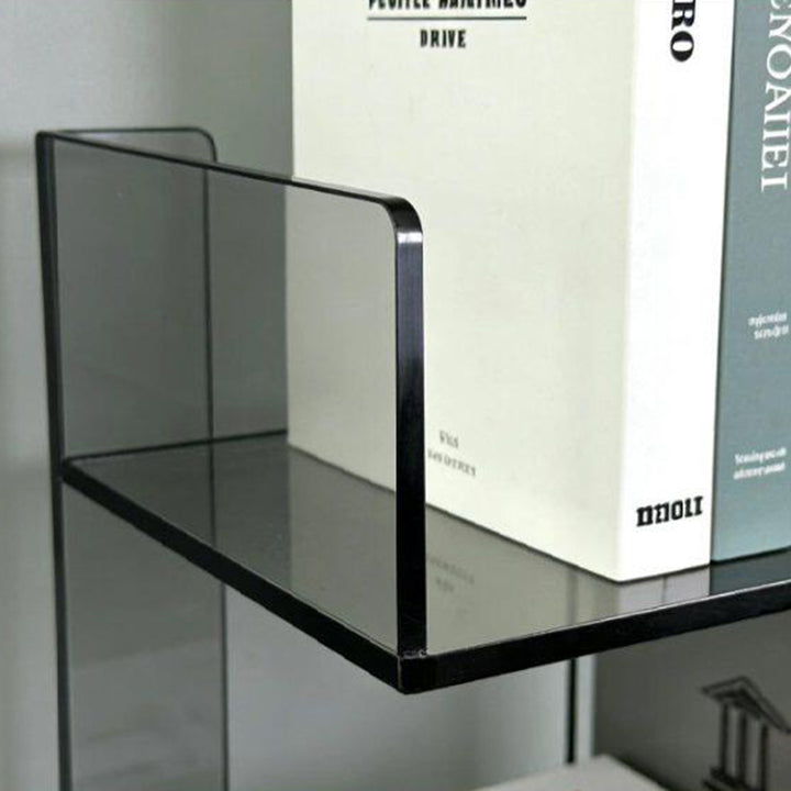 Modern Minimalist Acrylic Rectangular Bookshelf 3-Tier Storage Shelf For Home Office