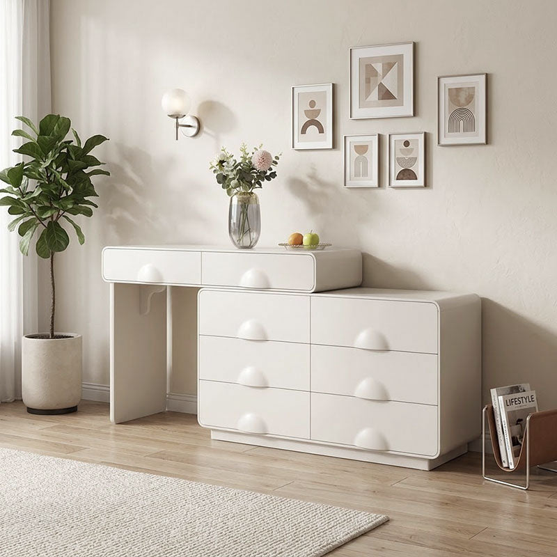 Large Capacity Extendable Vanity & Dresser Combo Makeup Vanity
