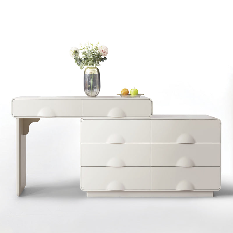 Large Capacity Extendable Vanity & Dresser Combo Makeup Vanity