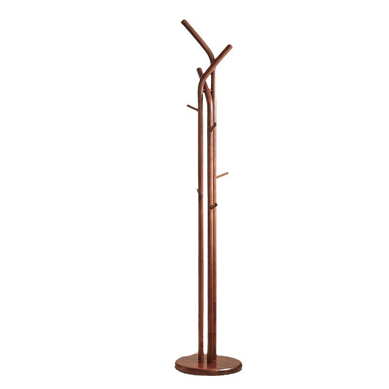 Premium Solid Ash Wood Coat Tree Stand Hall Tree - Chinese Natural Wood Clothes Rack With Multi-Level Hooks, Stylish Home Entryway Storage Solution For Entryway &amp; Bedroom &amp; Living Room