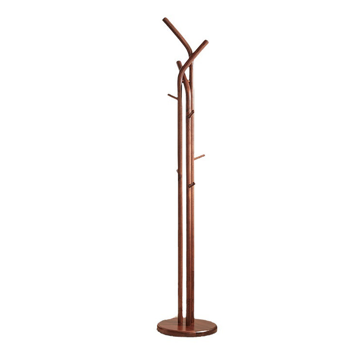Premium Solid Ash Wood Coat Tree Stand Hall Tree - Chinese Natural Wood Clothes Rack With Multi-Level Hooks, Stylish Home Entryway Storage Solution For Entryway &amp; Bedroom &amp; Living Room