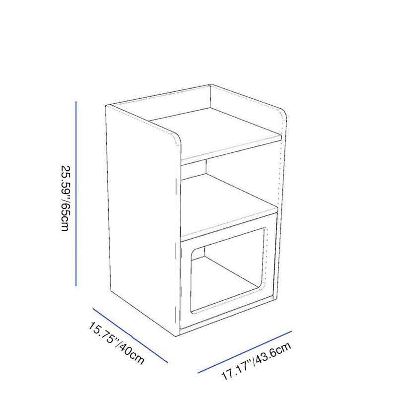 3-in-1 Pet Furniture Cat House With Storage Cabinet Nightstand - Creative Bedside Table &amp; Multifunctional Pet House Furniture For Cats With Wheels For Bedroom