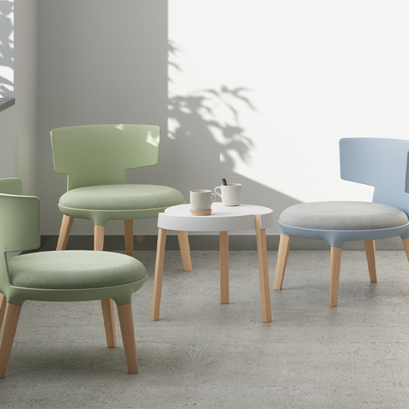 Contemporary White Round Table, Durable PP Tabletop &amp; Solid Beech Wood Legs End Table - Nordic Small Table Two Sizes Optional, Can Be Combined &amp; Matched For Layered Home Decor