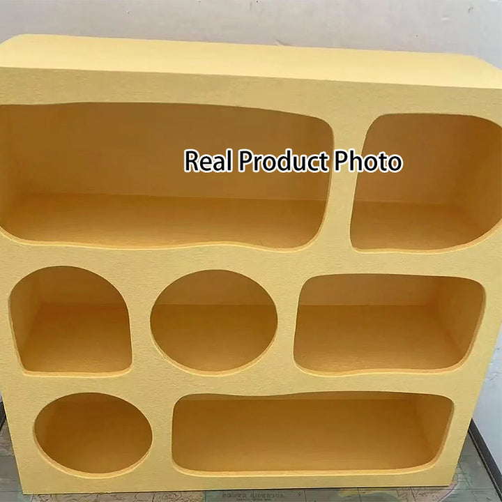 Modern Minimalist MDF Rectangular Desktop Storage Shelf 3-Tier For Living Room &amp; Entryway