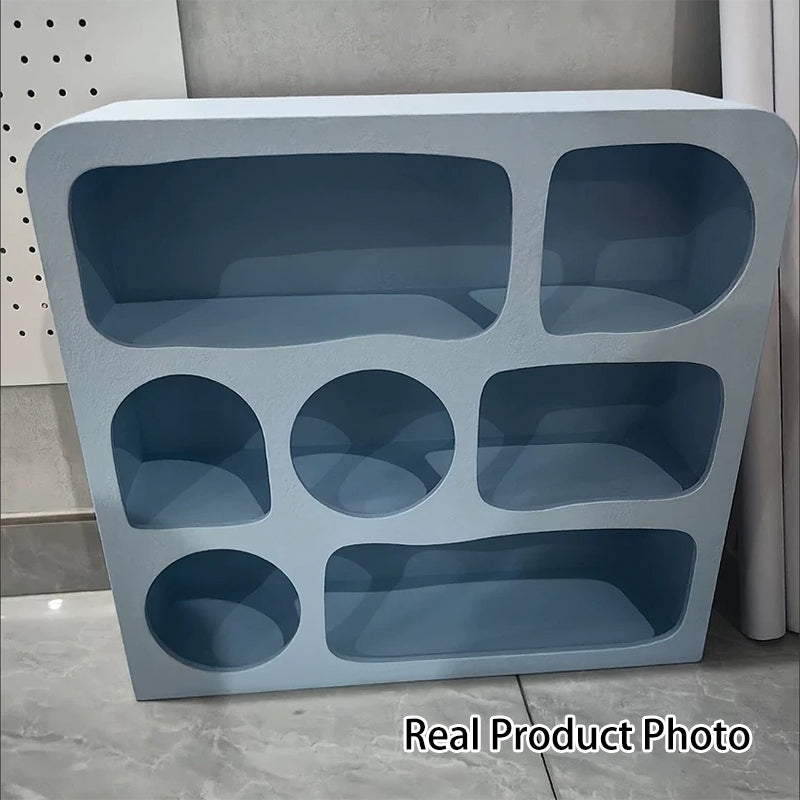 Modern Minimalist MDF Rectangular Desktop Storage Shelf 3-Tier For Living Room &amp; Entryway