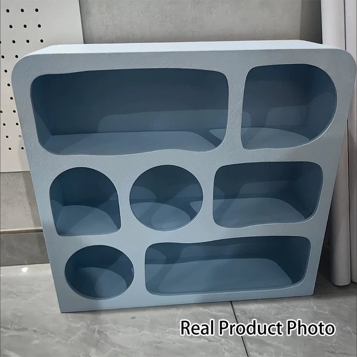 Modern Minimalist MDF Rectangular Desktop Storage Shelf 3-Tier For Living Room &amp; Entryway