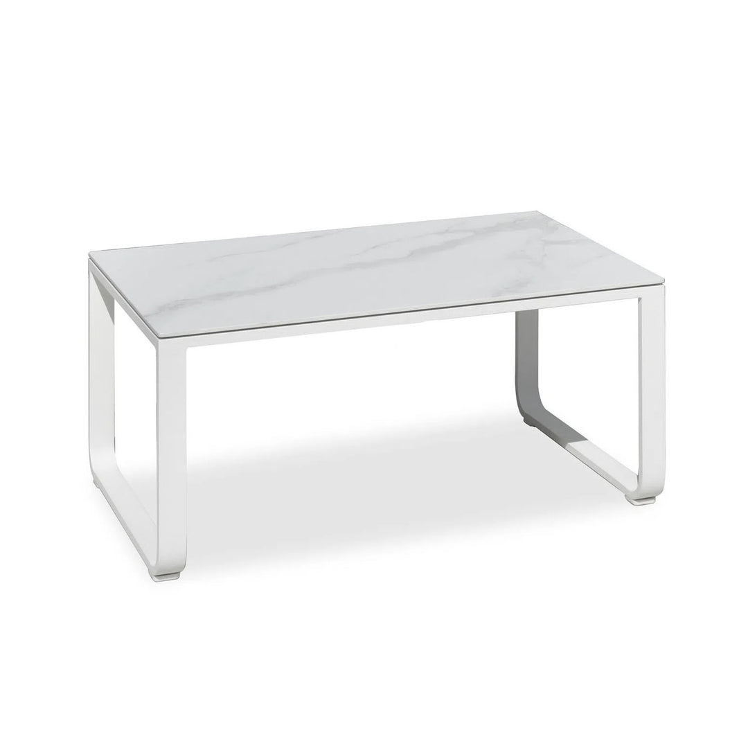 Rust-Resistant Rectangular Outdoor Coffee Table - 1-Tier Spacious Design For Balcony &amp; Garden