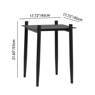 Industrial Style Sturdy Outdoor Coffee Table - 4-Leg Stability Strong Foundation For Balcony & Garden