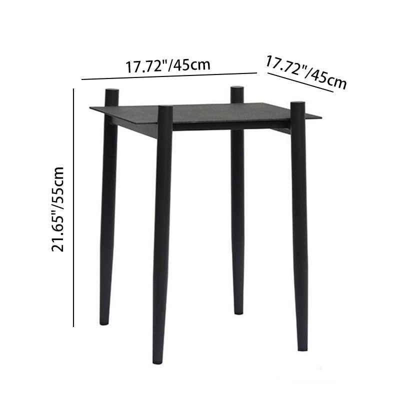 Industrial Style Sturdy Outdoor Coffee Table - 4-Leg Stability Strong Foundation For Balcony & Garden