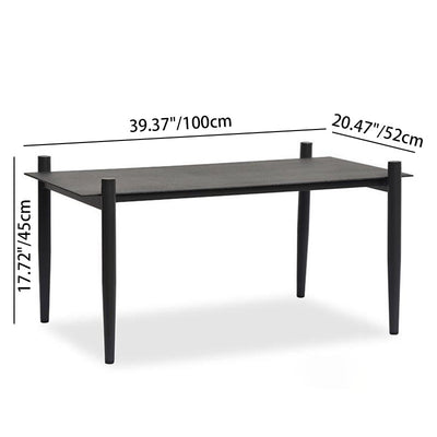 Industrial Style Sturdy Outdoor Coffee Table - 4-Leg Stability Strong Foundation For Balcony & Garden