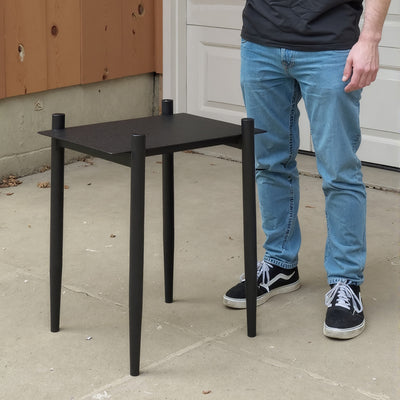 Industrial Style Sturdy Outdoor Coffee Table - 4-Leg Stability Strong Foundation For Balcony & Garden