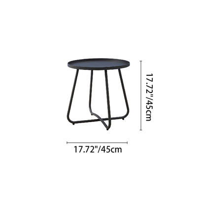 Simplicity Carbon Steel Outdoor End Table - Stable 2-Leg Design & Strong Weather Resistance For Garden