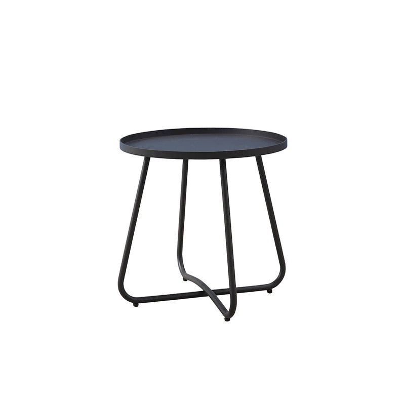 Simplicity Carbon Steel Outdoor End Table - Stable 2-Leg Design & Strong Weather Resistance For Garden