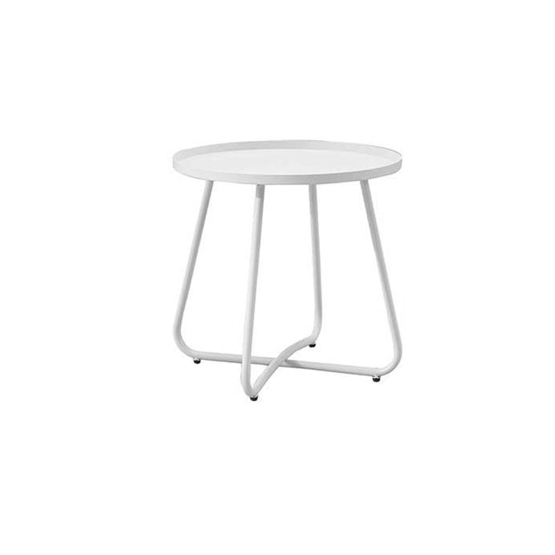 Simplicity Carbon Steel Outdoor End Table - Stable 2-Leg Design & Strong Weather Resistance For Garden