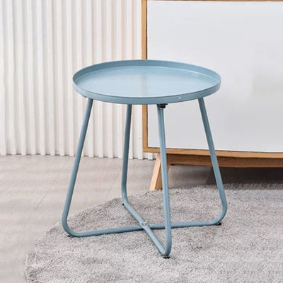 Simplicity Carbon Steel Outdoor End Table - Stable 2-Leg Design & Strong Weather Resistance For Garden
