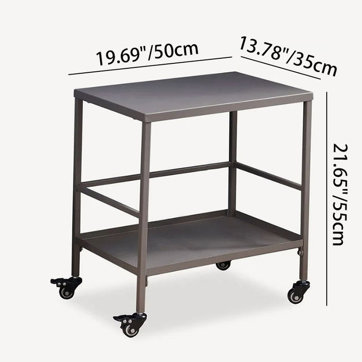 Vielseitiger Outdoor-Wagen Beistelltisch - 2-stufiger beweglicher Stauraum für Gärten &amp; Außenpatios 
