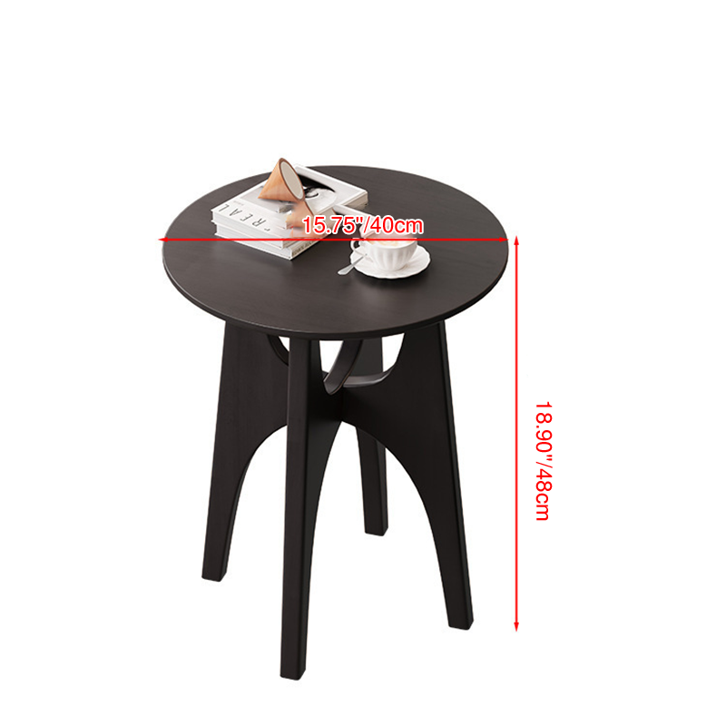 Contemporary Nordic Cylindrical Solid Wood Side Table 1-Tier For Living Room