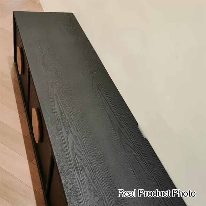 Zeitgemäßer Retro-Kiefern- und gewachster Holz-TV-Standschrank mit rechteckiger Form und 4 Schubladen für Wohnzimmer und Schlafzimmer 
