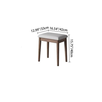 Contemporary Nordic Solid Wood Triangular Makeup Vanity & Stool Set With Mirror And Storage For Bedroom