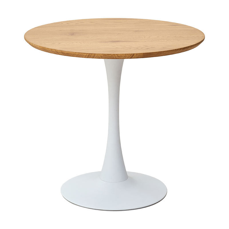 Table basse contemporaine en MDF nordique et fer avec pieds en trompette pour salon et salle à manger 