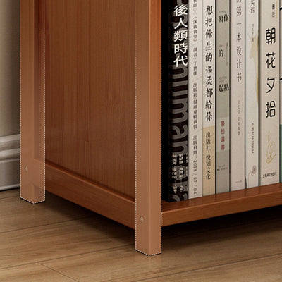 Contemporary Nordic Bamboo & Acrylic Rectangular Nightstand With 3/4-Tier Storage For Bedroom