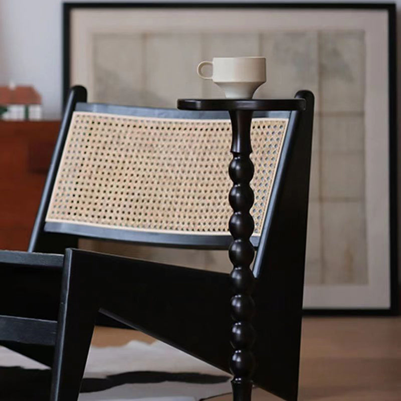 Contemporary Retro Beechwood Gourd-Shaped Small Side Table 1-Tray For Living Room & Bedroom
