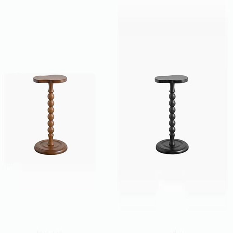 Contemporary Retro Beechwood Gourd-Shaped Small Side Table 1-Tray For Living Room & Bedroom