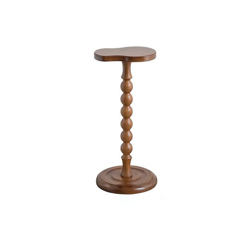 Contemporary Retro Beechwood Gourd-Shaped Small Side Table 1-Tray For Living Room & Bedroom