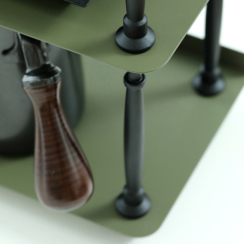 Contemporary Nordic Iron Plastic Wave-Edge Rectangular Storage Rack Side Table With 3 Tiers For Kitchen And Living Room