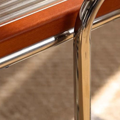 Zeitgenössisches Retro-gestreiftes Glas- und Edelstahl-Quadratisches Beistelltisch-Set Stapelbar Für Wohnzimmer 