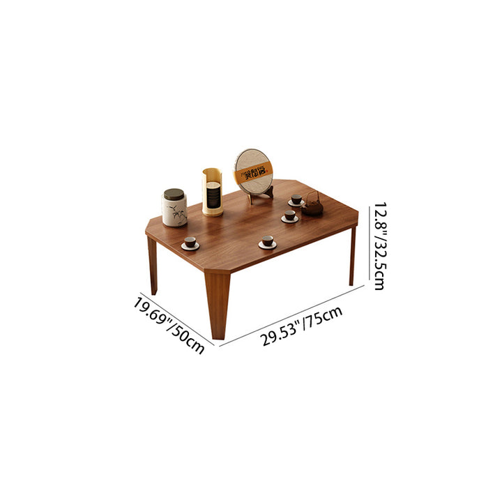 Table basse rectangulaire basse en MDF au design minimaliste moderne avec pieds pliants pour salon 