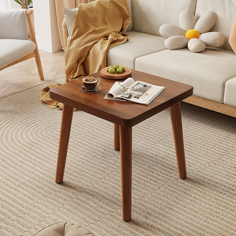 Contemporary Scandinavian Particle Board Square Coffee Table With Thickened Top For Living Room