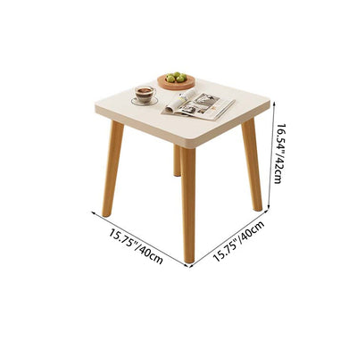 Contemporary Scandinavian Particle Board Square Coffee Table With Thickened Top For Living Room