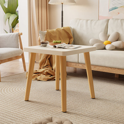 Contemporary Scandinavian Particle Board Square Coffee Table With Thickened Top For Living Room