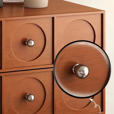 Mesita de noche cuadrada elevable contemporánea de madera retro y acero inoxidable con 3 cajones y ruedas giratorias para dormitorio o sala de estar 