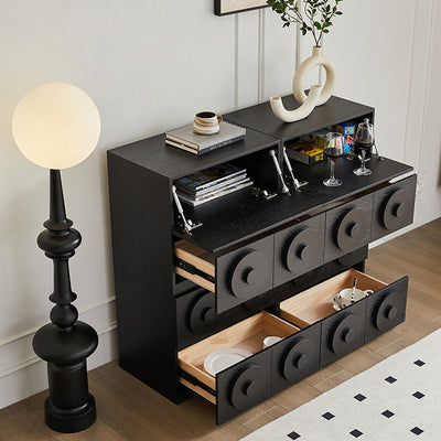 Table de nuit carrée en bois massif rétro contemporain avec 1 tiroir et 1 armoire pour chambre ou salon 