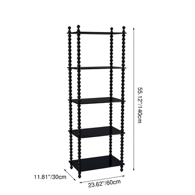 Traditional French Solid Rubberwood Acrylic Rectangular Spiral Column Display Rack 2/3/4/5 Tiers For Living Room Or Bedroom