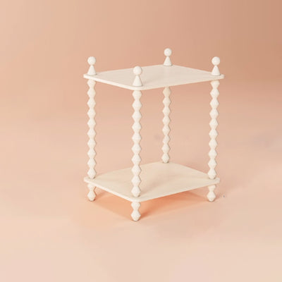 Traditional French Solid Rubberwood Acrylic Rectangular Spiral Column Display Rack 2/3/4/5 Tiers For Living Room Or Bedroom