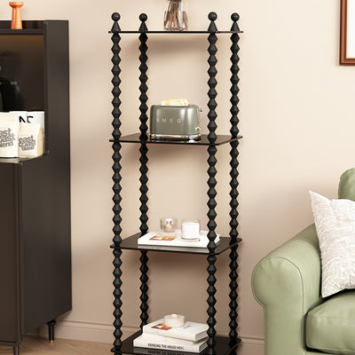 Traditional French Solid Rubberwood Acrylic Rectangular Spiral Column Display Rack 2/3/4/5 Tiers For Living Room Or Bedroom
