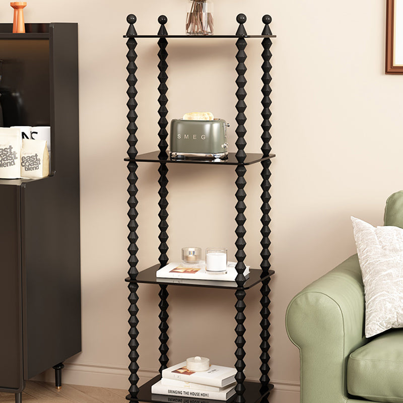 Traditional French Solid Rubberwood Acrylic Rectangular Spiral Column Display Rack 2/3/4/5 Tiers For Living Room Or Bedroom